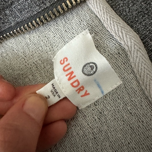 SUNDRY Front Zip Hoodie || MISSING HOODIE STRING - Picture 7 of 9